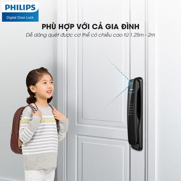 khoa van tay Philips ddl702 nhận diện trẻ em, người già
